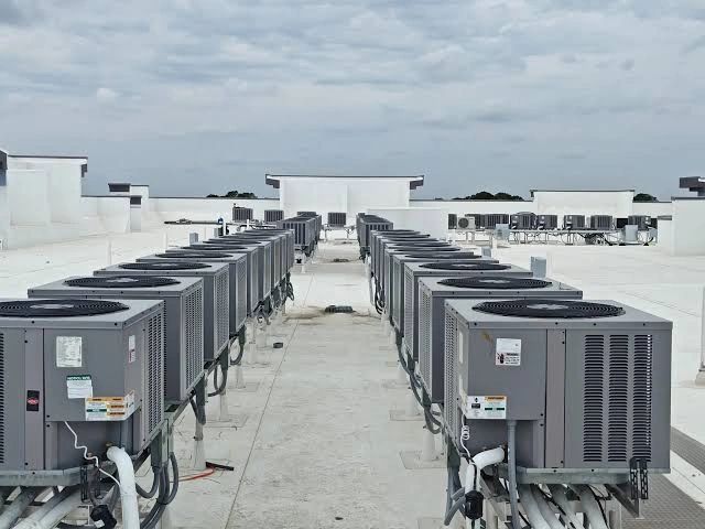 Rooftop condenser units